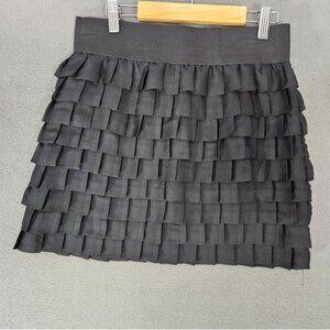 Elegant Black Tiered Skirt